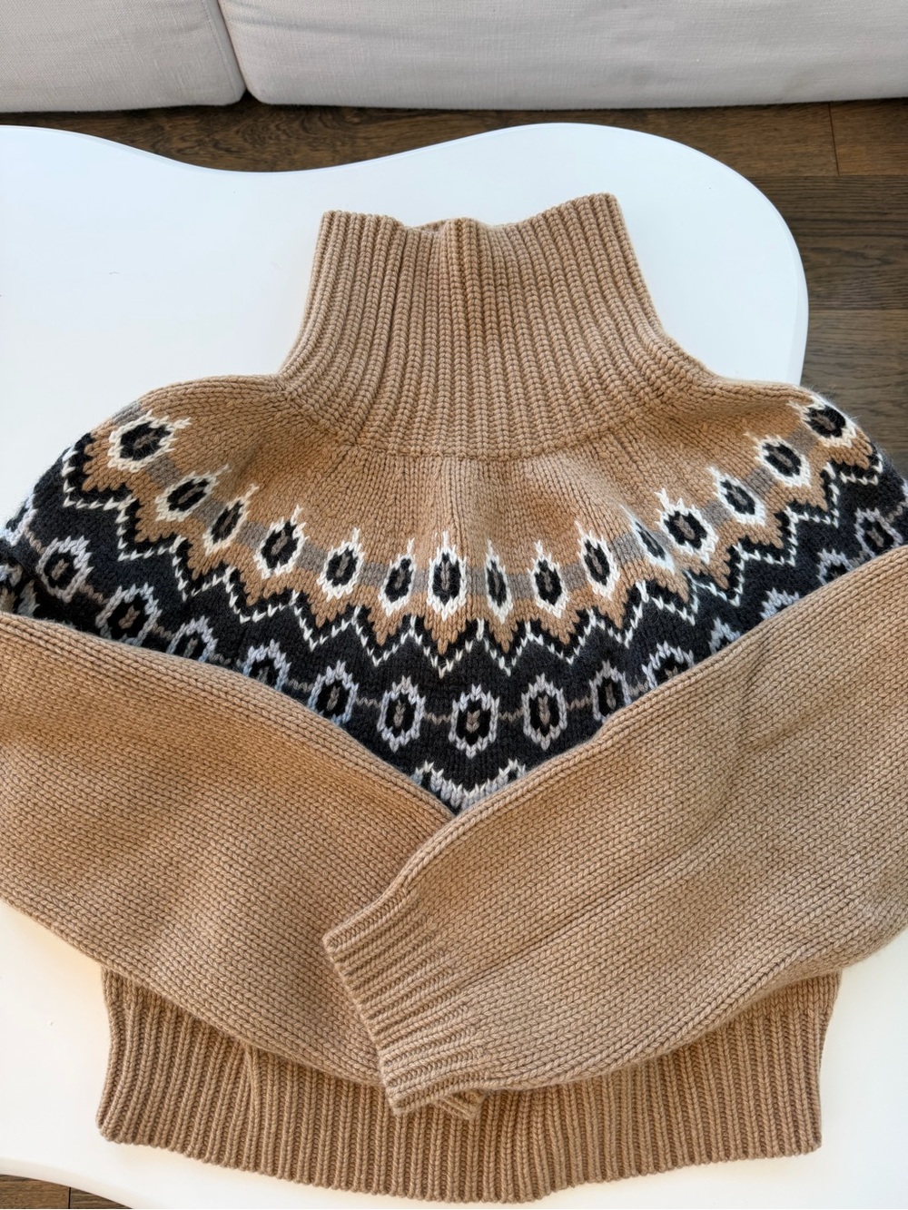 NWOT KHAITE Amaris Fair Isle Cashmere Sweater